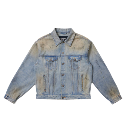 Cross Statue Denim Jacket