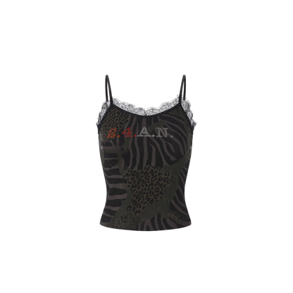 Gradient Print Camisole with Rhinestone Detail
