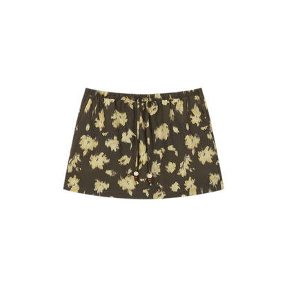 Twin Flowers French Floral Halter Top &amp; Drawstring