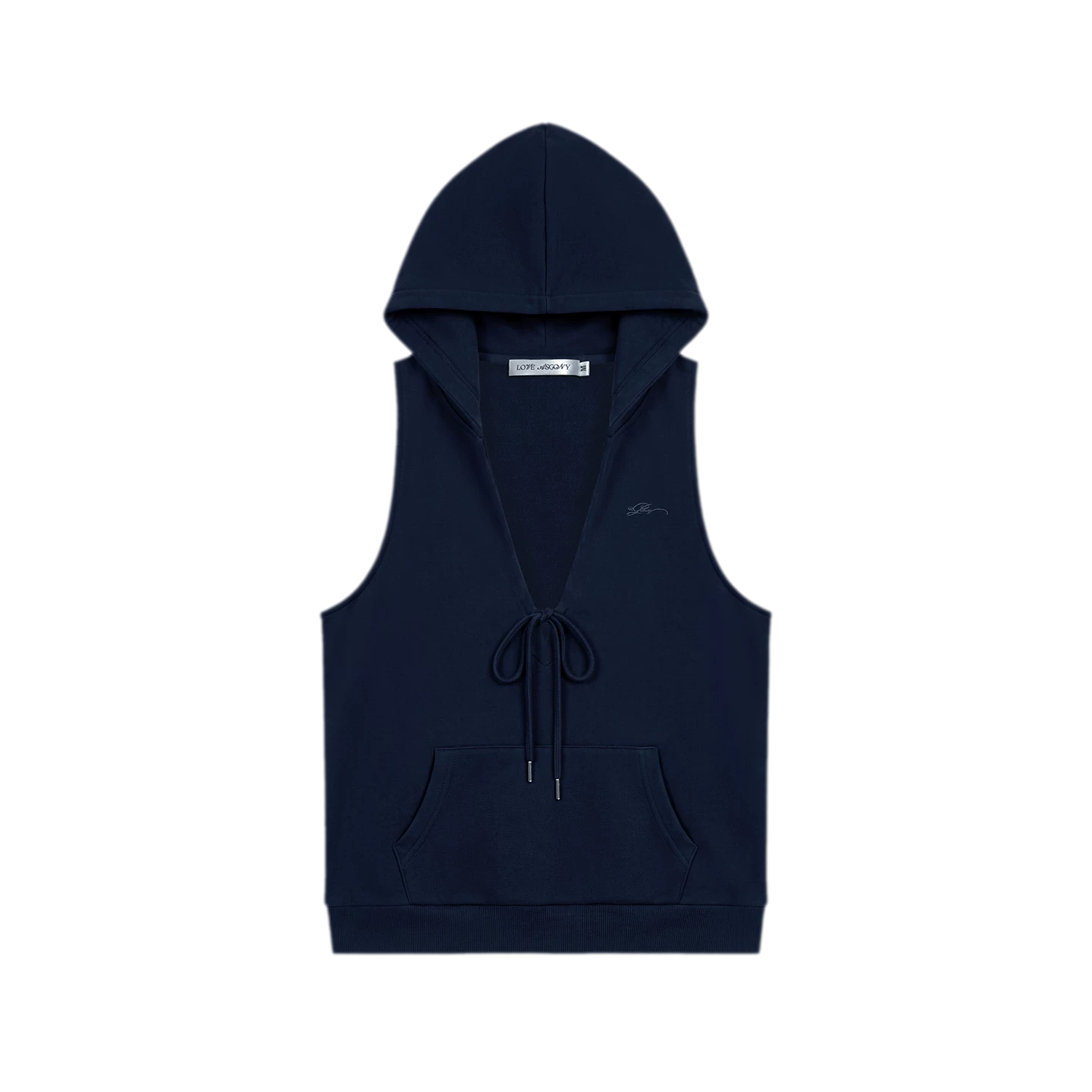 U-Neck Hoodie Vest Set