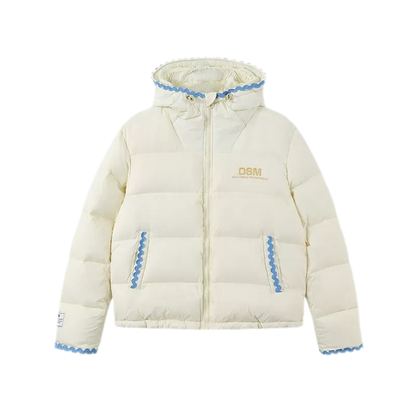 Glossy Nylon Hooded Puffer