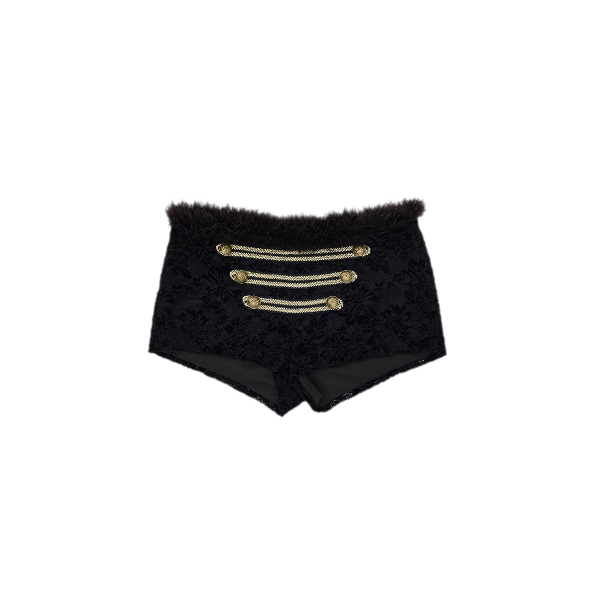 Set di cardigan e shorts con profili metallici