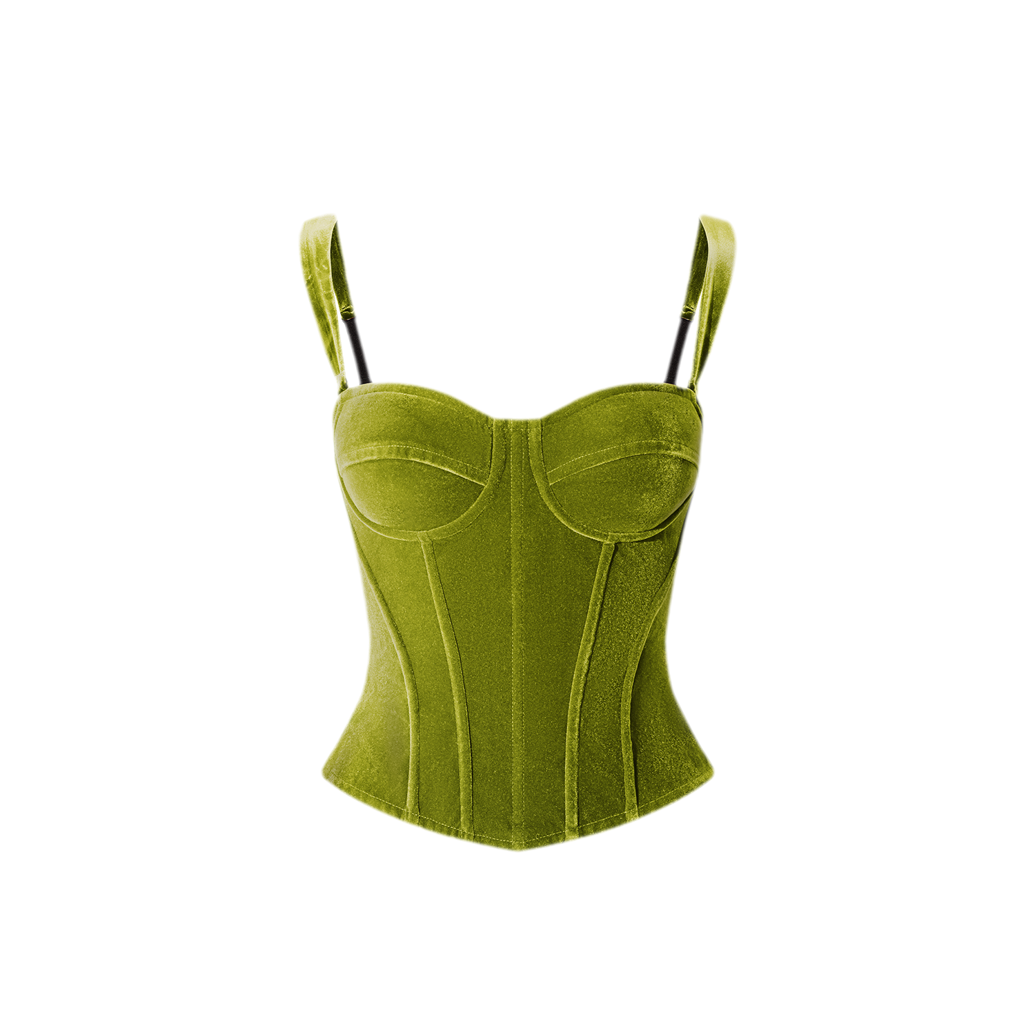 Velvet Boned Corset Top