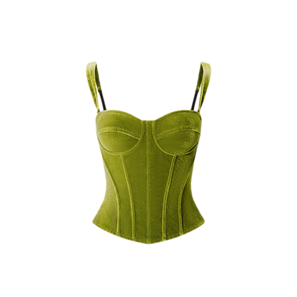 Velvet Boned Corset Top
