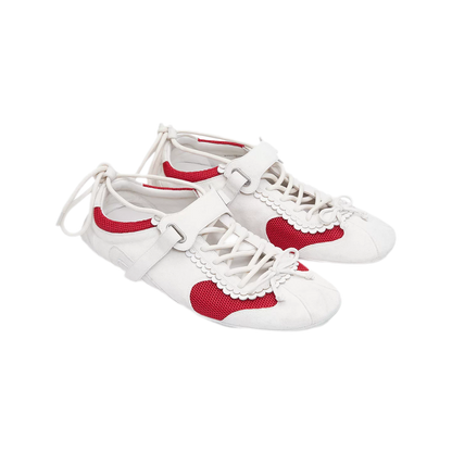 Scalloped Bow Low-Top Sneakers