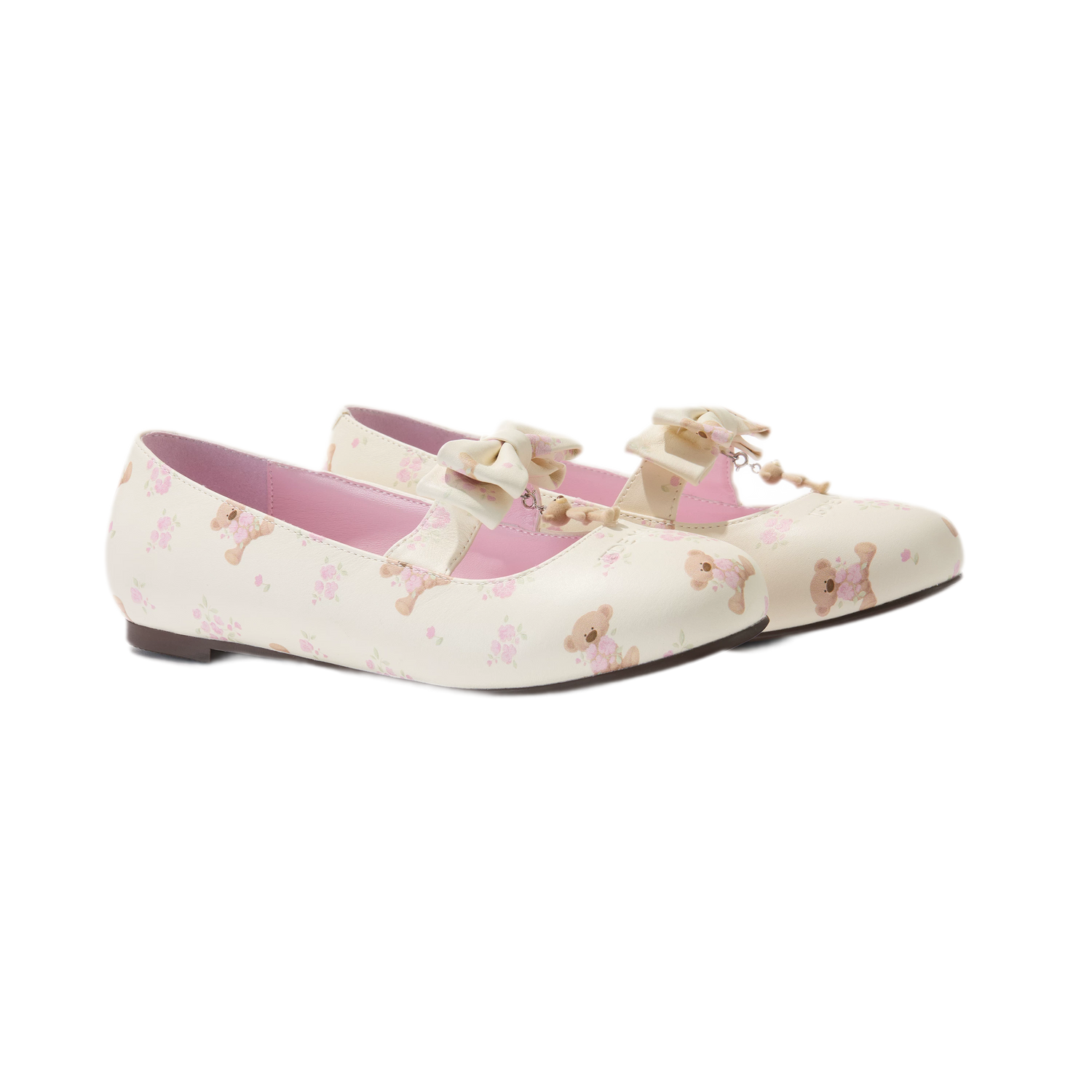 Floral Lined Ballet Flats
