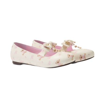 Floral Lined Ballet Flats