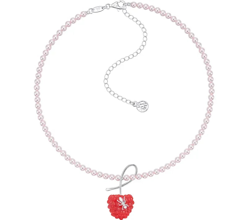 Beaded Heart Pendant Necklace