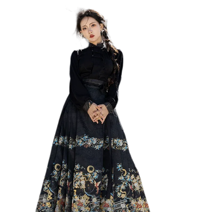 庭院深 Deep Courtyard Brocade Mamian Skirt