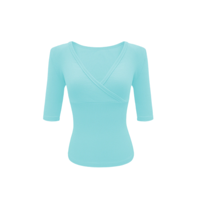 Crossover V-Neck Fitted Top