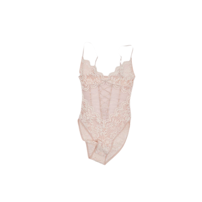 Body sculptant en dentelle floquée