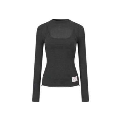 Cashmere Layered Fitted T-shirt