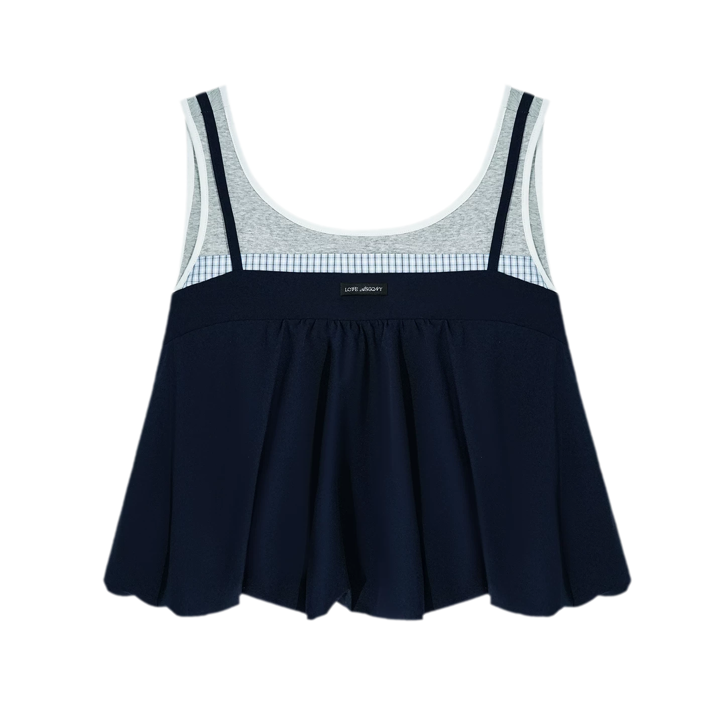 Contrast Faux Layered Set