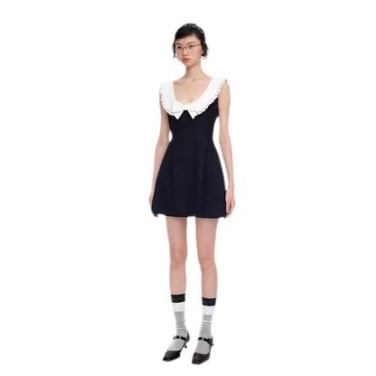 Rhinestone Bow A-Line Dress