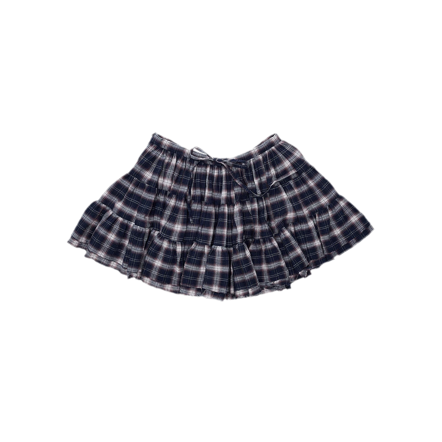 Plaid Tiered Skirt Set