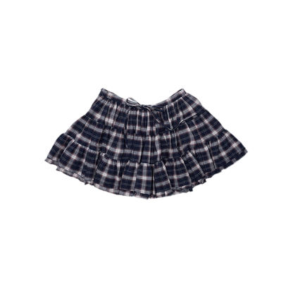 Plaid Tiered Skirt Set