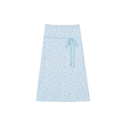 Light Blue Polka-Dot Three-Piece Set