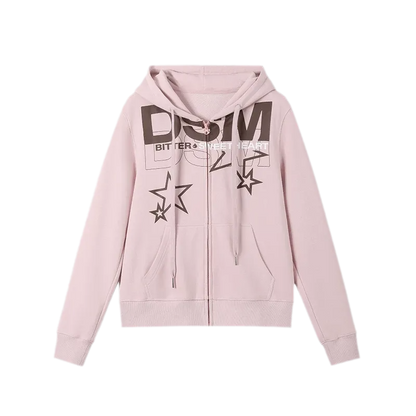 Loopback Fitted Zip-Up Hoodie