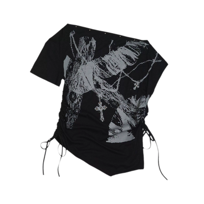 Distressed Punk Shoulder Tee