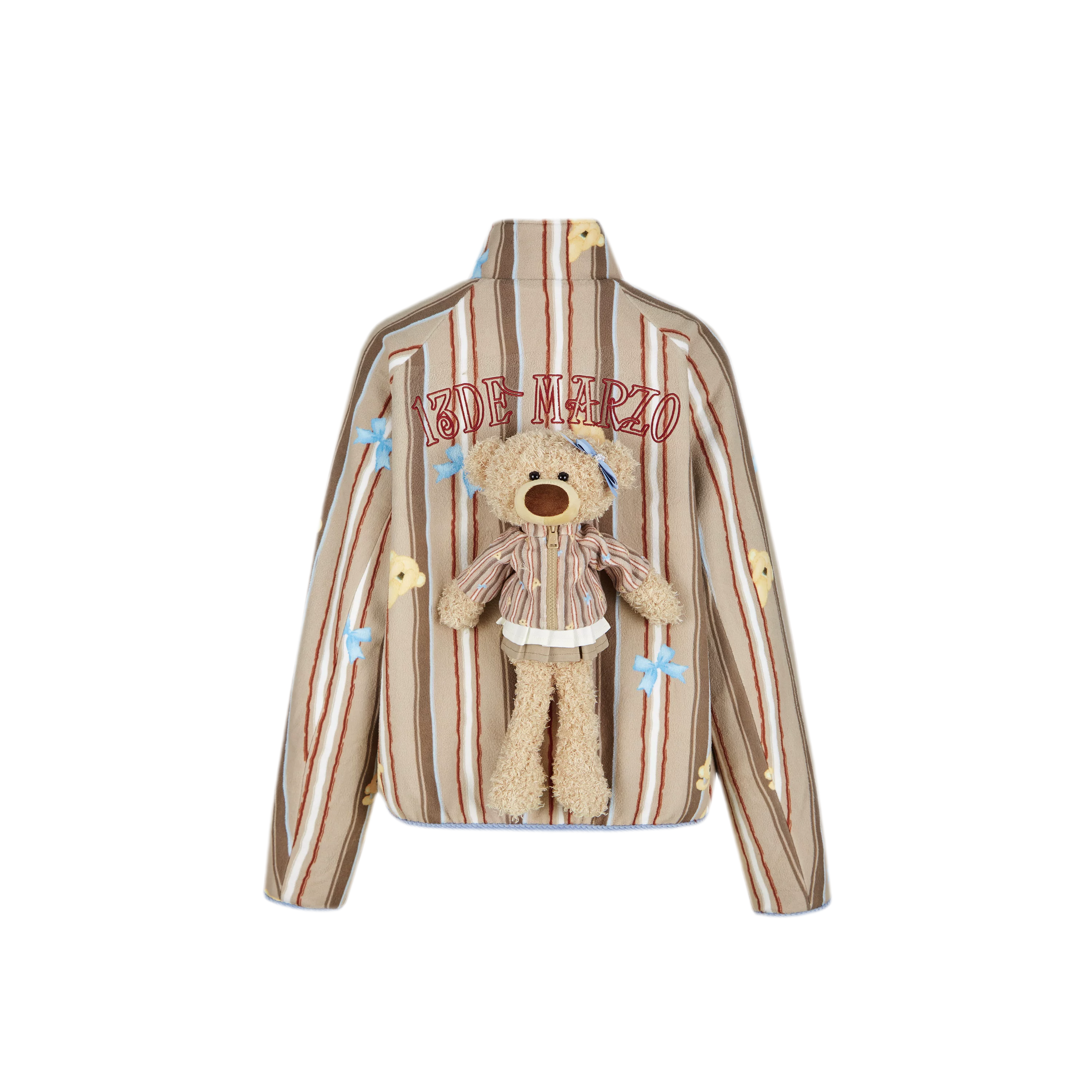Printed Fleece Raglan Jacket