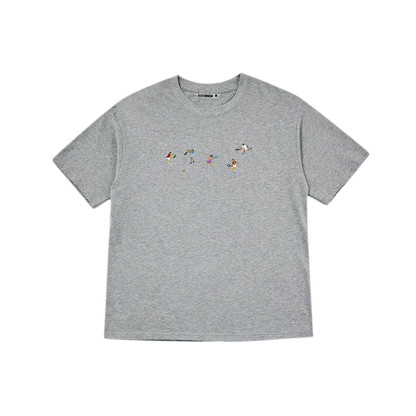 Hand Drawn Tennis Embroidery Tee