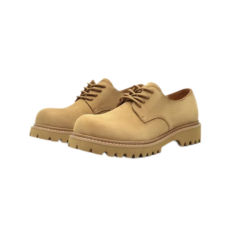 Leather Lug-Sole Platform Derby Shoes
