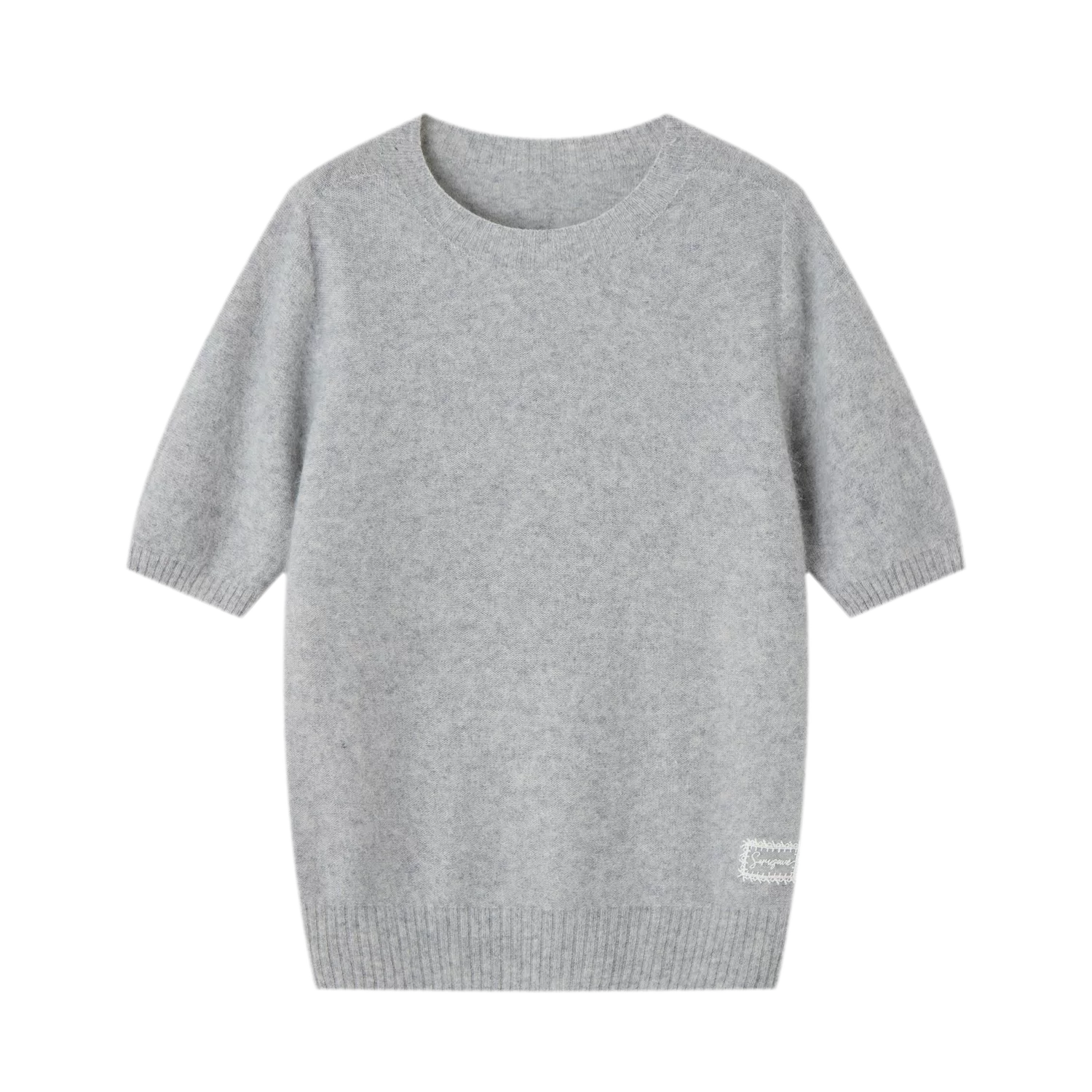 Fuzzy Knit Short Sleeve Sweater