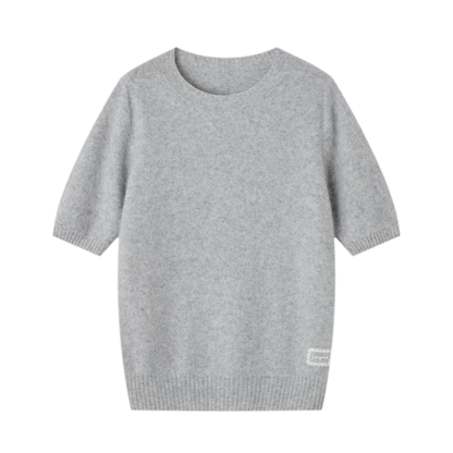 Fuzzy Knit Short Sleeve Sweater