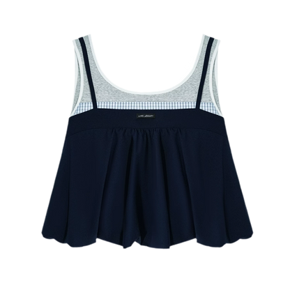 Contrast Faux Layered Set