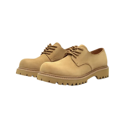 Leather Lug-Sole Platform Derby Shoes