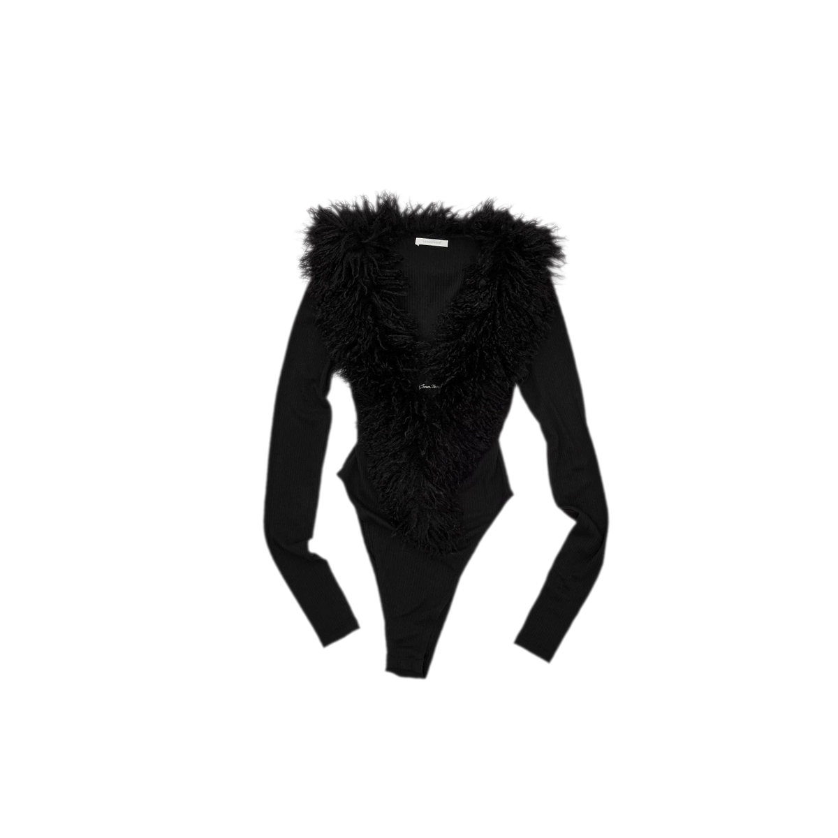 Body ajusté côtelé en peluche