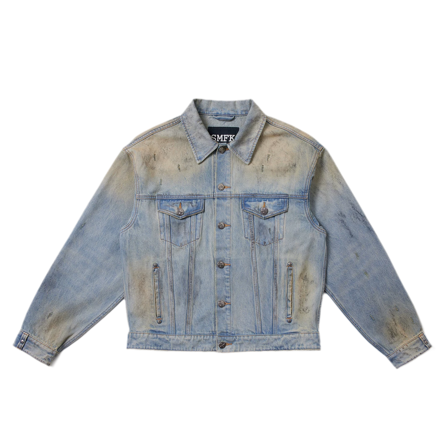 Cross Statue Denim Jacket
