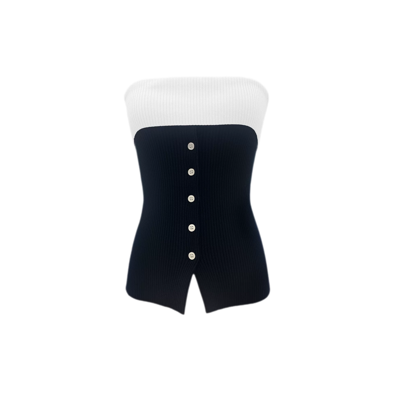 French Colorblock Bandeau Top