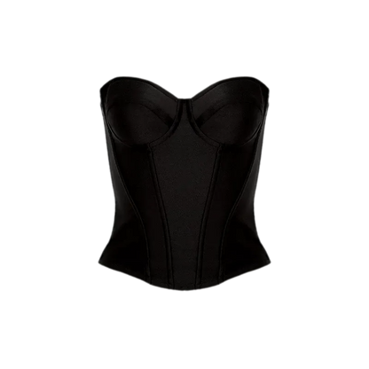 Velvet Bow Satin Corset