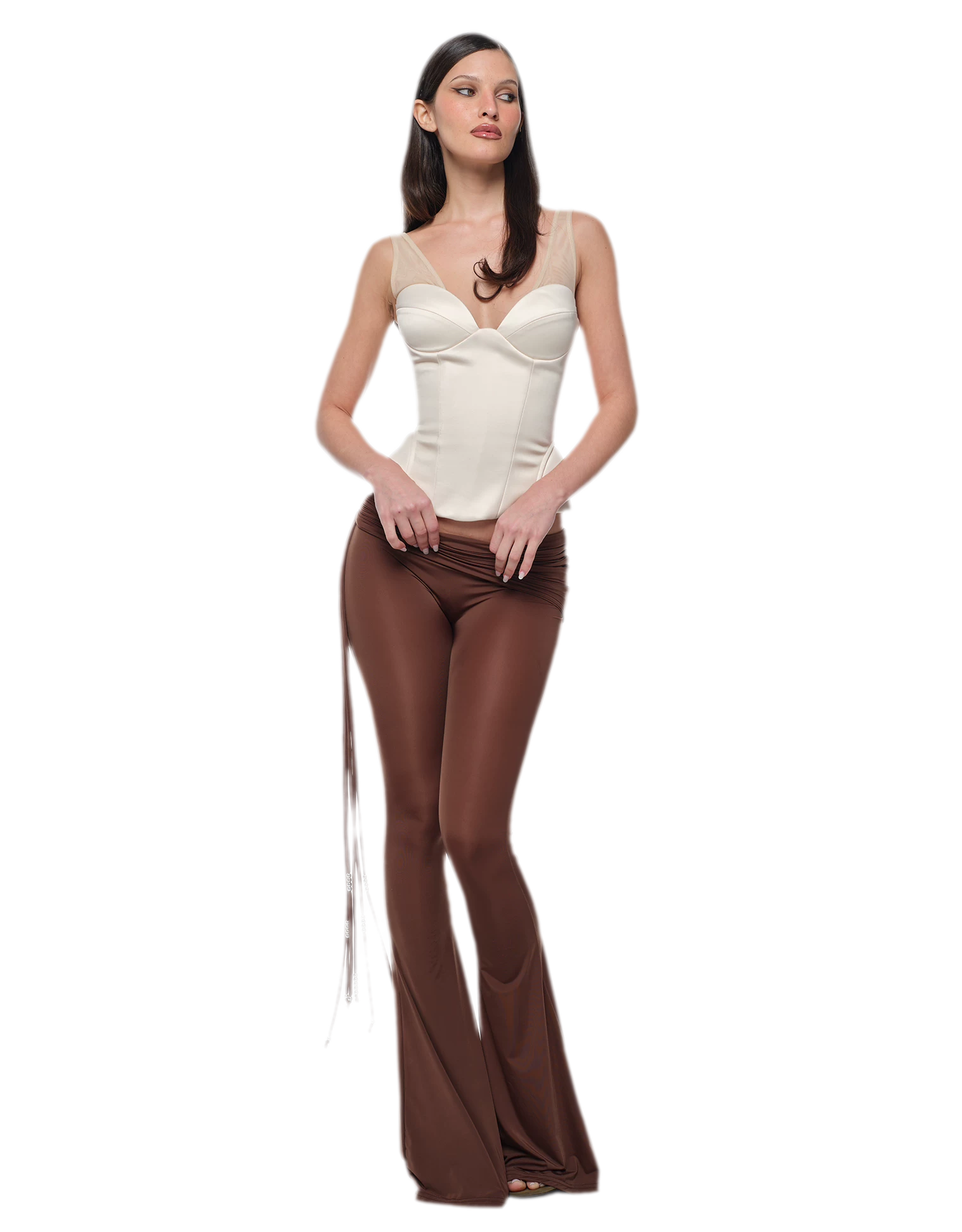 Structured Mesh Corset Bustier