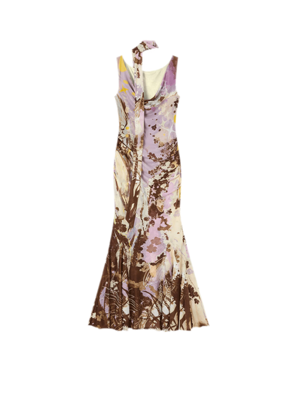 Hand-Painted Mesh Mermaid Dress