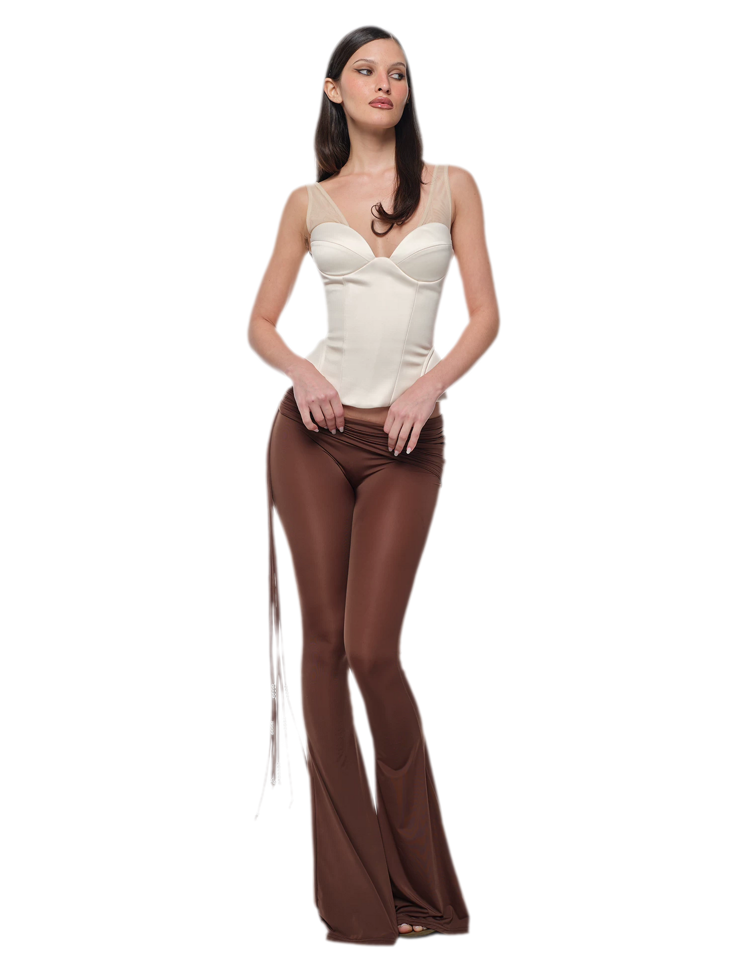 Structured Mesh Corset Bustier