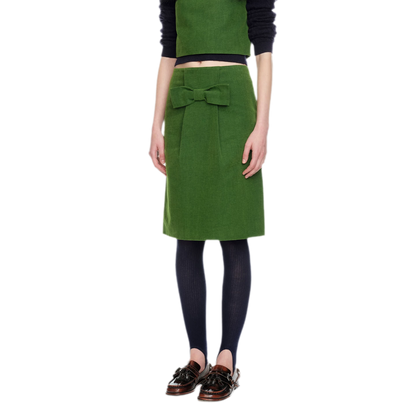 Bowknot Structured A-Line Skirt