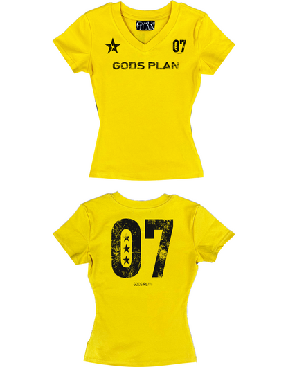 Distressed Graphic Fitted T-Shirt