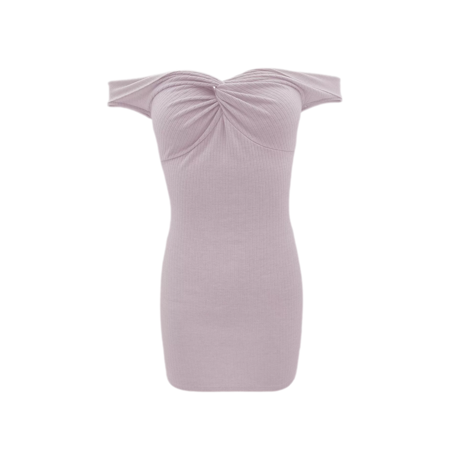 Ruched Twist Off-Shoulder Dress