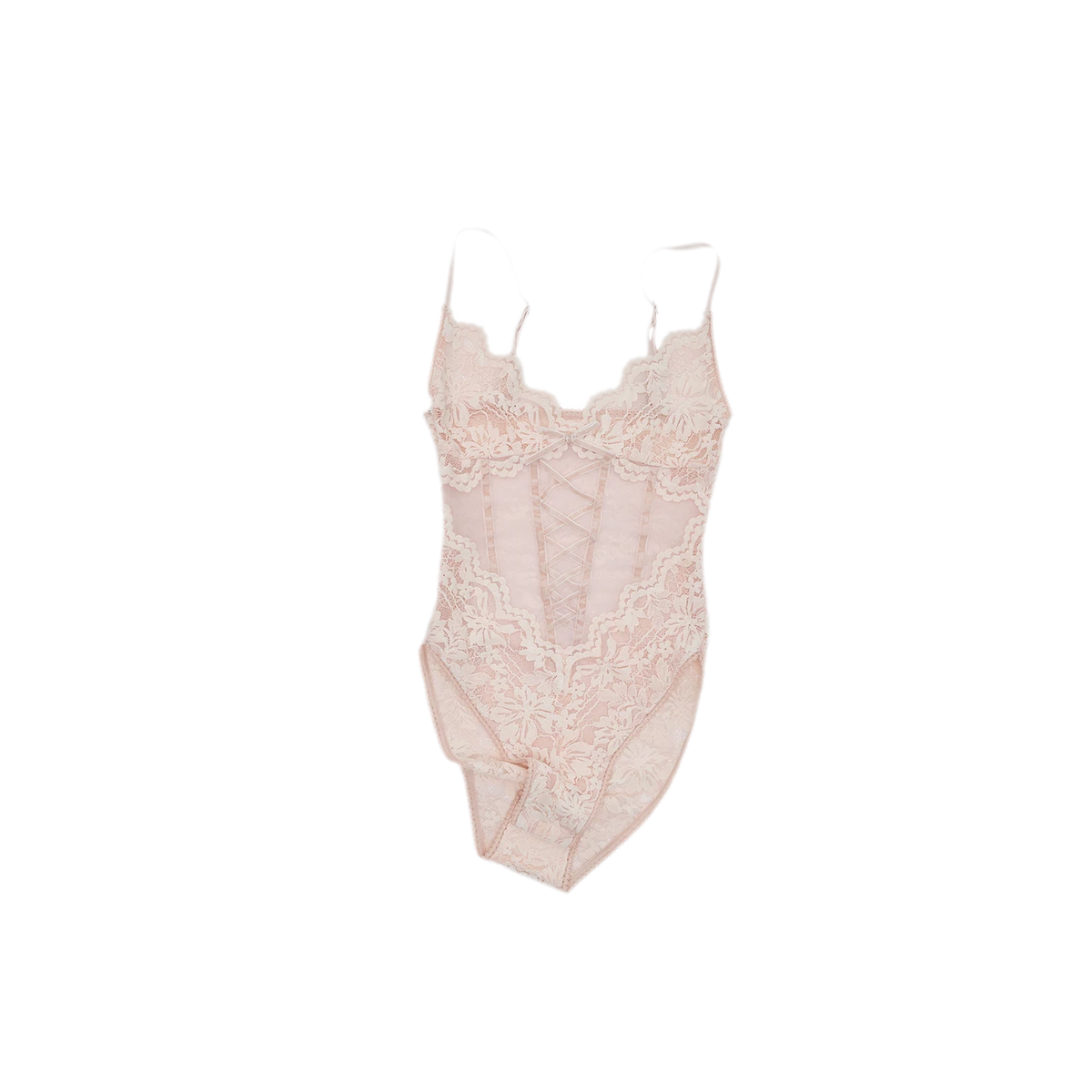 Body sculptant en dentelle floquée