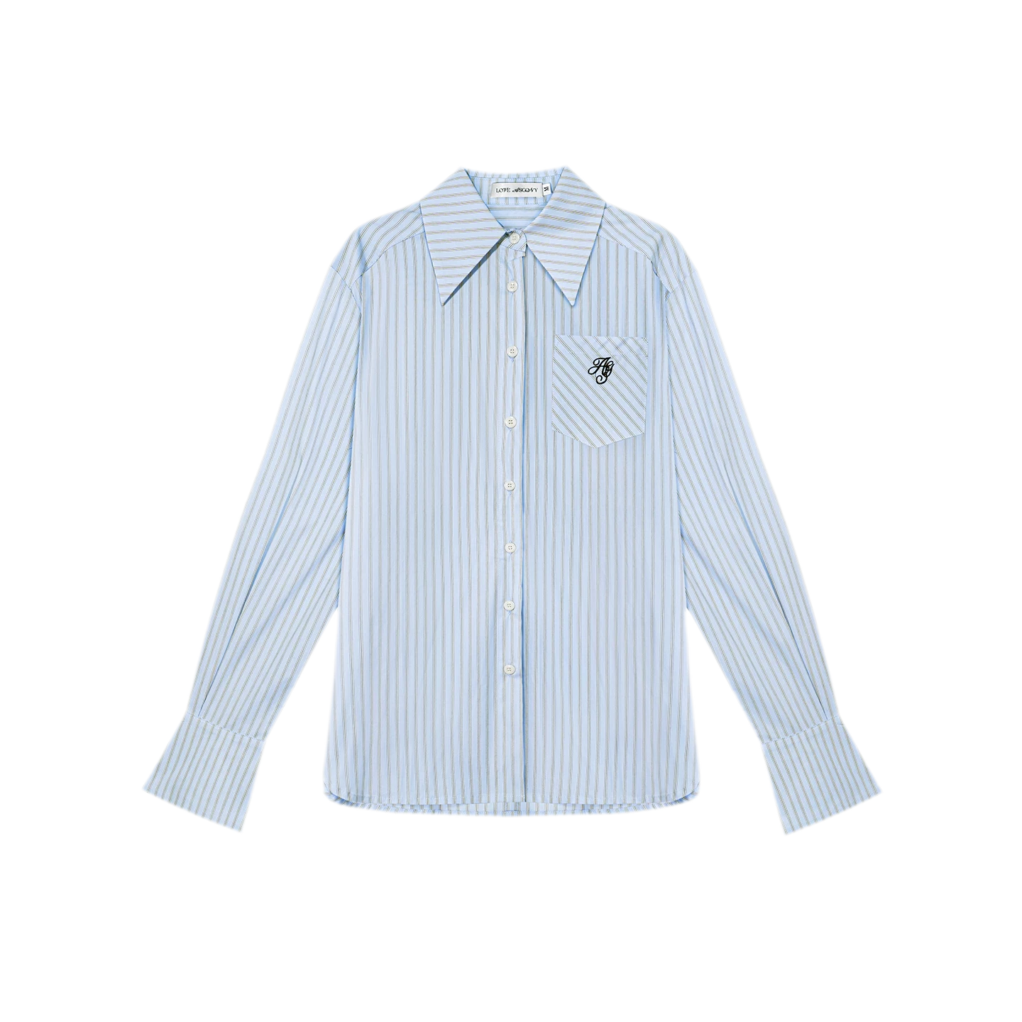 Striped Embroidered Shirt Set