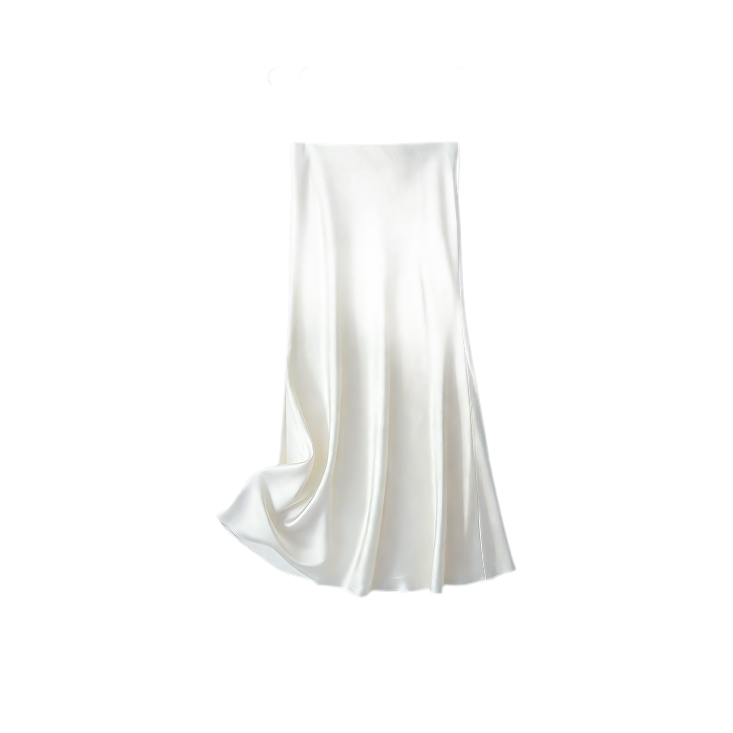 Satin Fishtail Midi Skirt