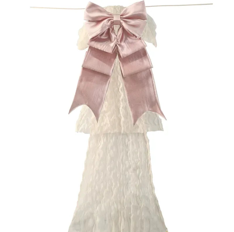 Embroidered Bustle Train Skirt