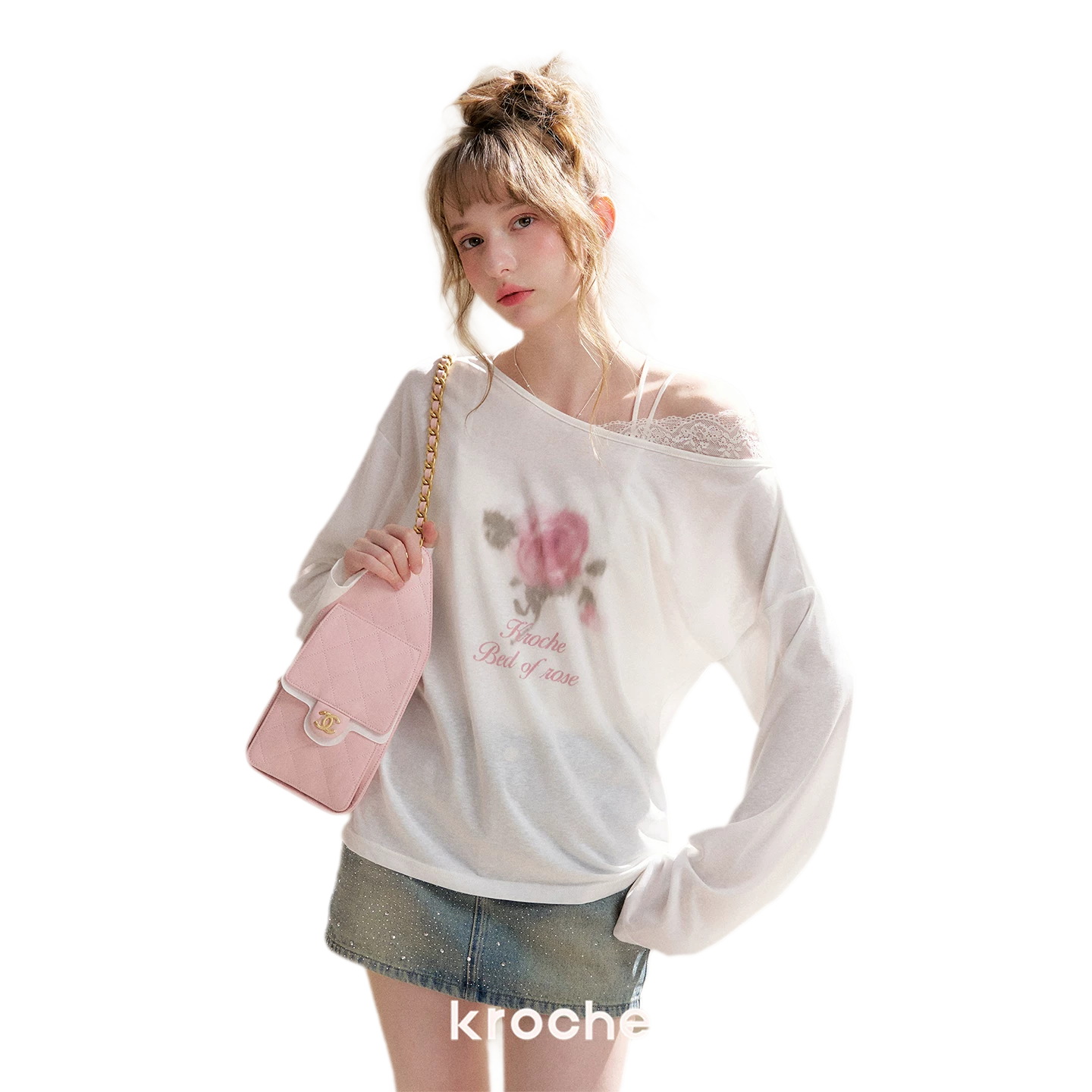 Sakura and Spring Stream A-Line Skirt