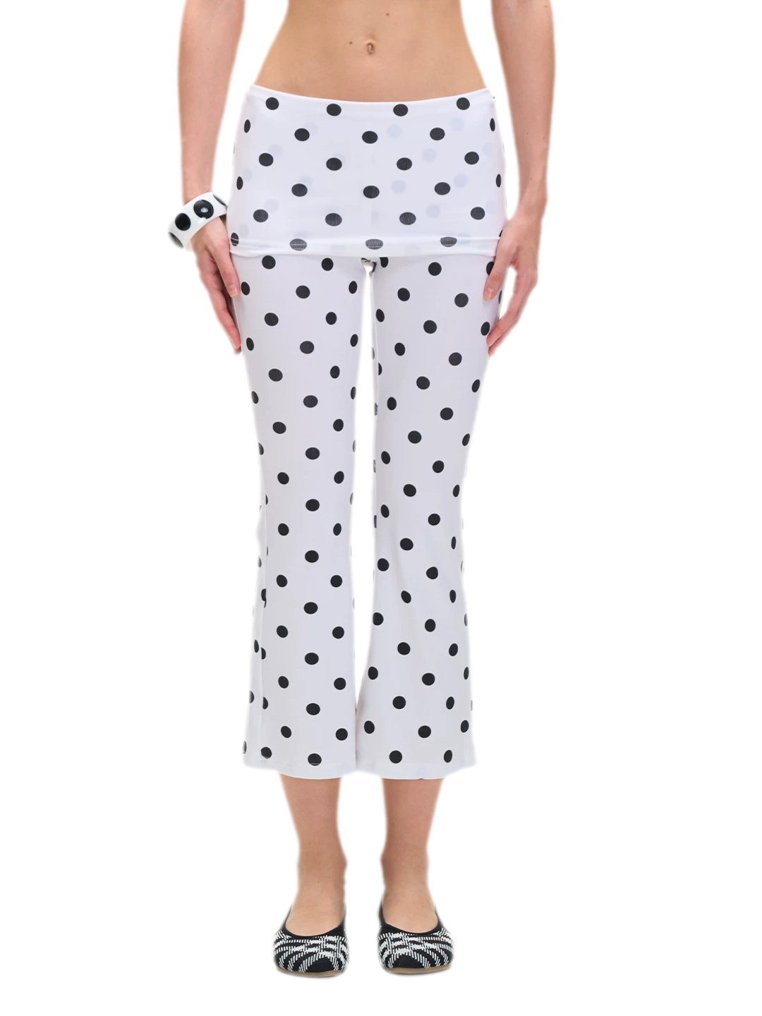 Capri Foldover Flare Pants
