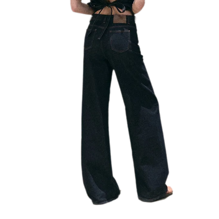 Washed Denim Wide-Leg Set