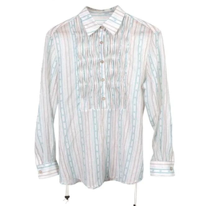 Sheer Print Shirt Jacket