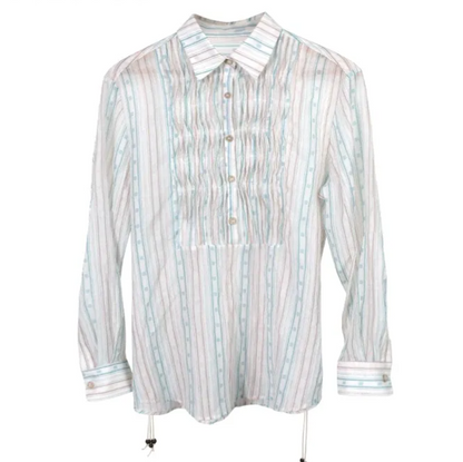 Sheer Print Shirt Jacket