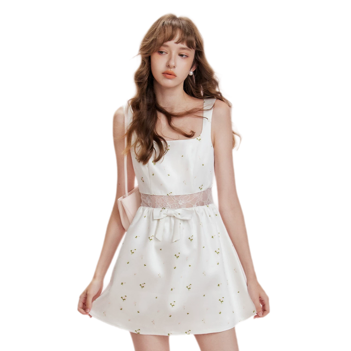 Lace Waist Satin Dress